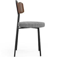 Kit 02 Cadeiras Decorativas Estofada Sala Jantar Barcelona L02 Couríssimo Marrom Pied Poule - 7