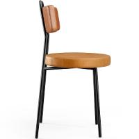 Kit 02 Cadeiras Decorativas Estofada Para Sala Jantar Barcelona L02 Couríssimo Camel Whisky - 7