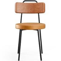 Kit 02 Cadeiras Decorativas Estofada Para Sala Jantar Barcelona L02 Couríssimo Camel Whisky - 8