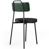 Kit 02 Cadeiras Estofada Para Sala Jantar Barcelona L02 Facto Verde Musgo Couríssimo Preto - 6