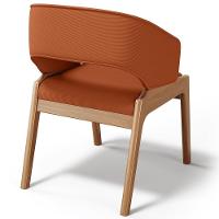 Kit 03 Cadeiras De Jantar E Estar Living Estofada Lince L02 Tecido Terracota - 8