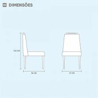 Par De Cadeiras Imperatriz Em Madeira Maciça E Tecido Veludo Marrom Móveis Mix Marrom Havana - 3