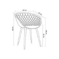 Cadeira Com Braços Polipropileno Clarice Nude - 3