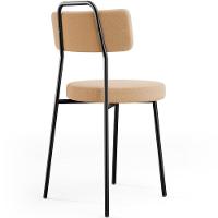 Kit 02 Cadeiras Decorativas Estofada Para Sala De Jantar Barcelona L02 Bouclê Mostarda - 5