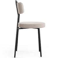 Kit 02 Cadeiras Decorativas Estofada Para Sala De Jantar Barcelona L02 Bouclê Creme - 7