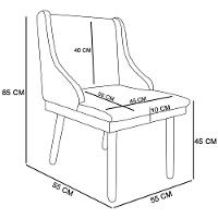Kit 8 Cadeiras de Jantar Suede Marrom Pés Palito - 2