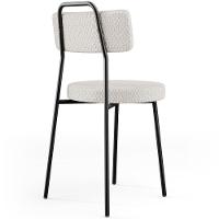 Kit 02 Cadeiras Decorativas Estofada Para Sala De Jantar Barcelona L02 Bouclê Cru - 8