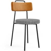 Kit 02 Cadeiras Decorativa Estofada Sala Jantar Barcelona L02 Couríssimo Whisky Pied Poule - 8