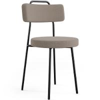 Kit 02 Cadeiras Decorativas Estofada Para Sala De Jantar Barcelona L02 Bouclê Bege - 7