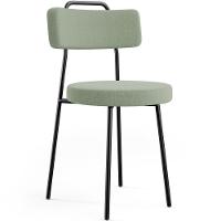 Kit 02 Cadeiras Decorativas Estofada Para Sala De Jantar Barcelona L02 Bouclê Oliva - 7