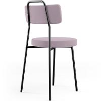 Kit 02 Cadeiras Decorativas Estofada Para Sala De Jantar Barcelona L02 Suede Rosê - 3