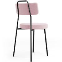 Kit 02 Cadeiras Decorativas Estofada Para Sala De Jantar Barcelona L02 Bouclê Rosê - 6