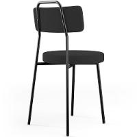 Kit 02 Cadeiras Decorativas Estofada Para Sala De Jantar Barcelona L02 Suede Preto