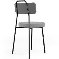 Kit 02 Cadeiras Decorativas Estofada Para Sala De Jantar Barcelona L02 Suede Cinza