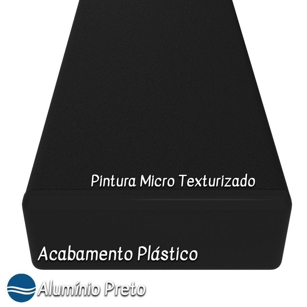 Kit 6 Cadeiras Jantar Gourmet Alumínio Preto Tela Preto - 3