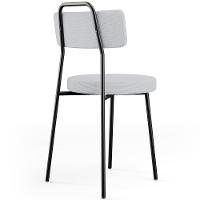 Kit 02 Cadeiras Decorativas Estofada Para Sala De Jantar Barcelona L02 Linho Cinza