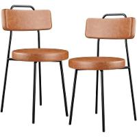 Kit 02 Cadeiras Decorativas Estofada Para Sala De Jantar Barcelona L02 Couríssimo Camel - 1