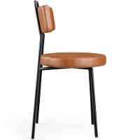 Kit 02 Cadeiras Decorativas Estofada Para Sala De Jantar Barcelona L02 Couríssimo Camel - 7