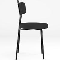 Kit 02 Cadeiras Decorativas Estofada Para Sala De Jantar Barcelona L02 Facto Preto - 7