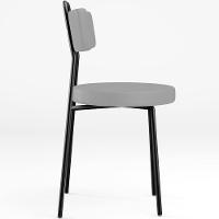 Kit 02 Cadeiras Decorativas Estofada Para Sala De Jantar Barcelona L02 Facto Cinza