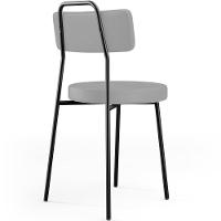 Kit 02 Cadeiras Decorativas Estofada Para Sala De Jantar Barcelona L02 Facto Cinza - 7