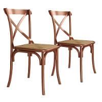 Par Cadeira Katrina Cobre Assento Corano Bege New Green - Bege - 1