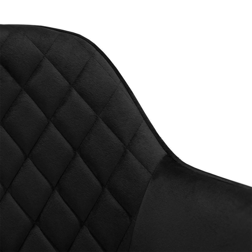 Cadeira Estofada Veludo Base Metal Barcelona - Preta - 3