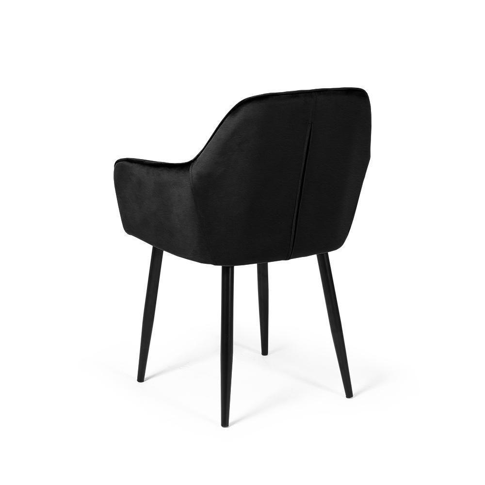 Cadeira Estofada Veludo Base Metal Barcelona - Preta - 4