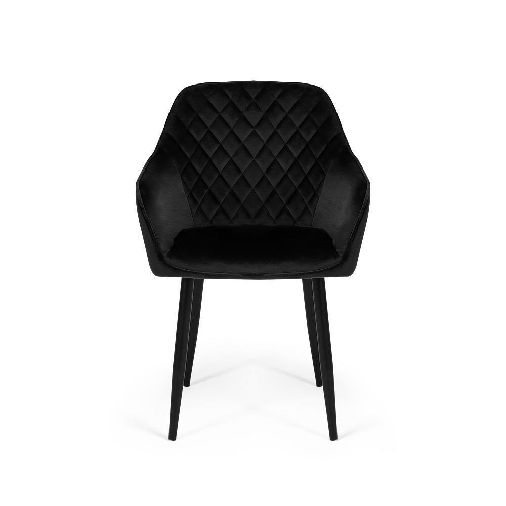 Cadeira Estofada Veludo Base Metal Barcelona - Preta - 5