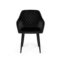 Cadeira Estofada Veludo Base Metal Barcelona - Preta - 9