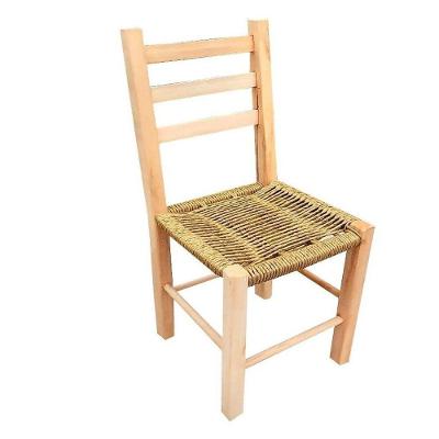 Kit 3 Cadeiras Com Assento De Palha Sem Pintura De Madeira Maciça Bela Móveis