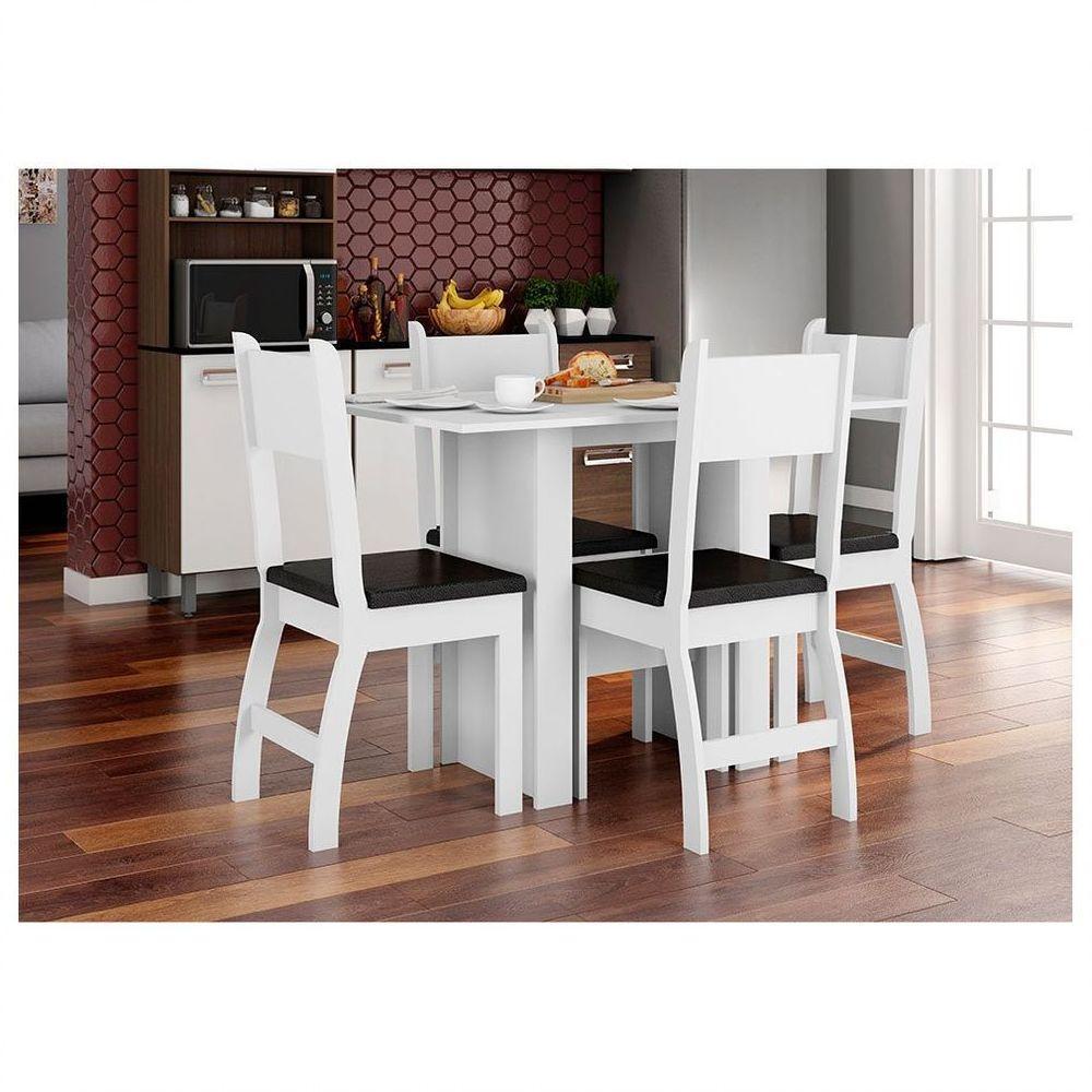 Conjunto 2 Cadeiras Milano Branco Com Preto - 4