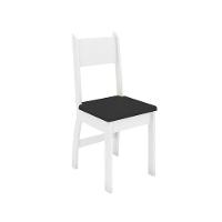 Conjunto 2 Cadeiras Milano Branco Com Preto - 1