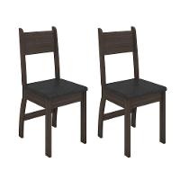 Conjunto 2 Cadeiras Milano Amêndoa Com Preto - 3