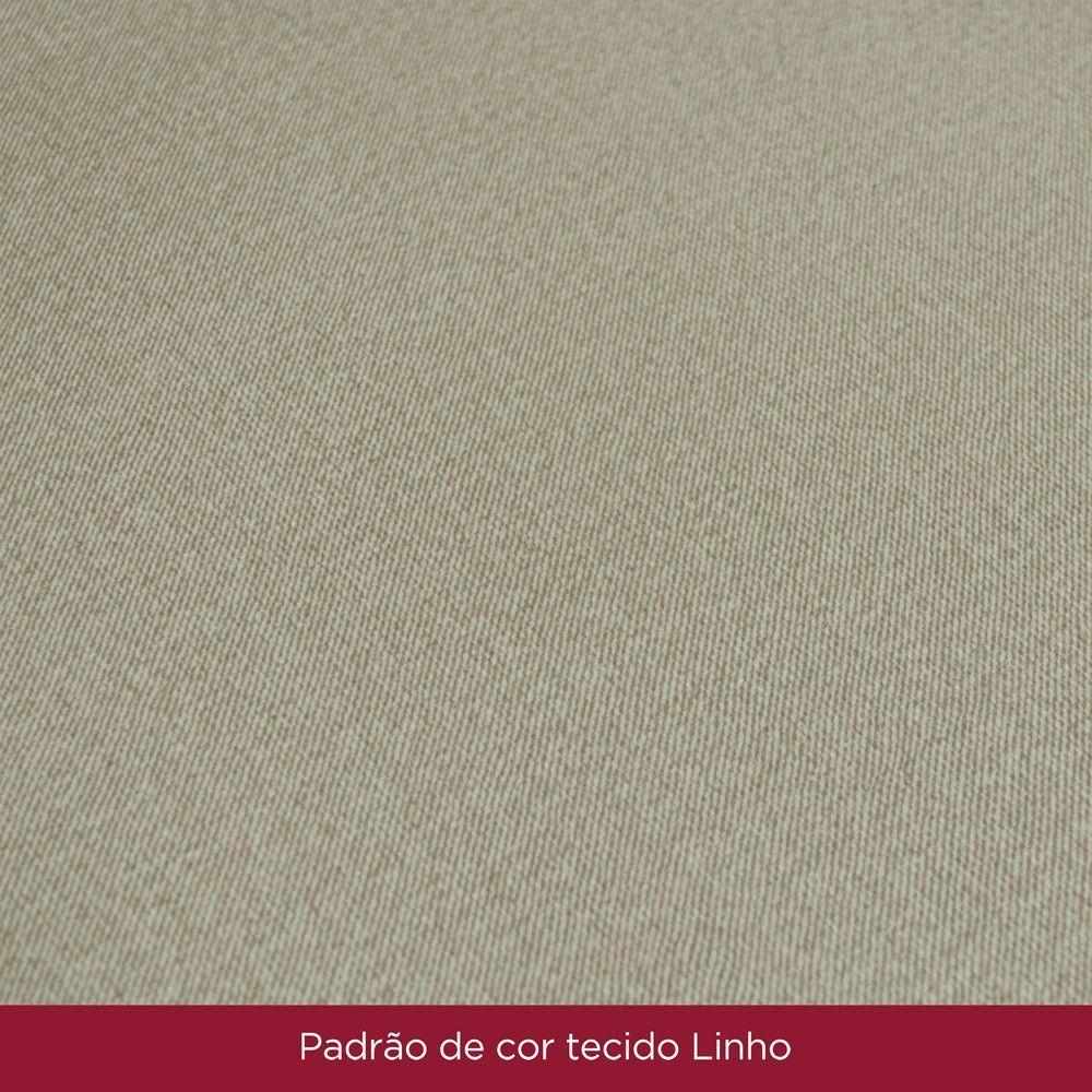 Conjunto Sala De Jantar Tampo Mdf Canto Reto Com Vidro 120 Cm 04 Cadeiras Kateryna Henn Nature Com Off White E Linho - 8