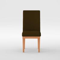 Cadeira Para Mesa De Jantar Estofada Reforçada marrom - 1