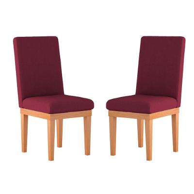 Kit 2 Cadeiras Estofadas Para Mesa De Jantar marsala