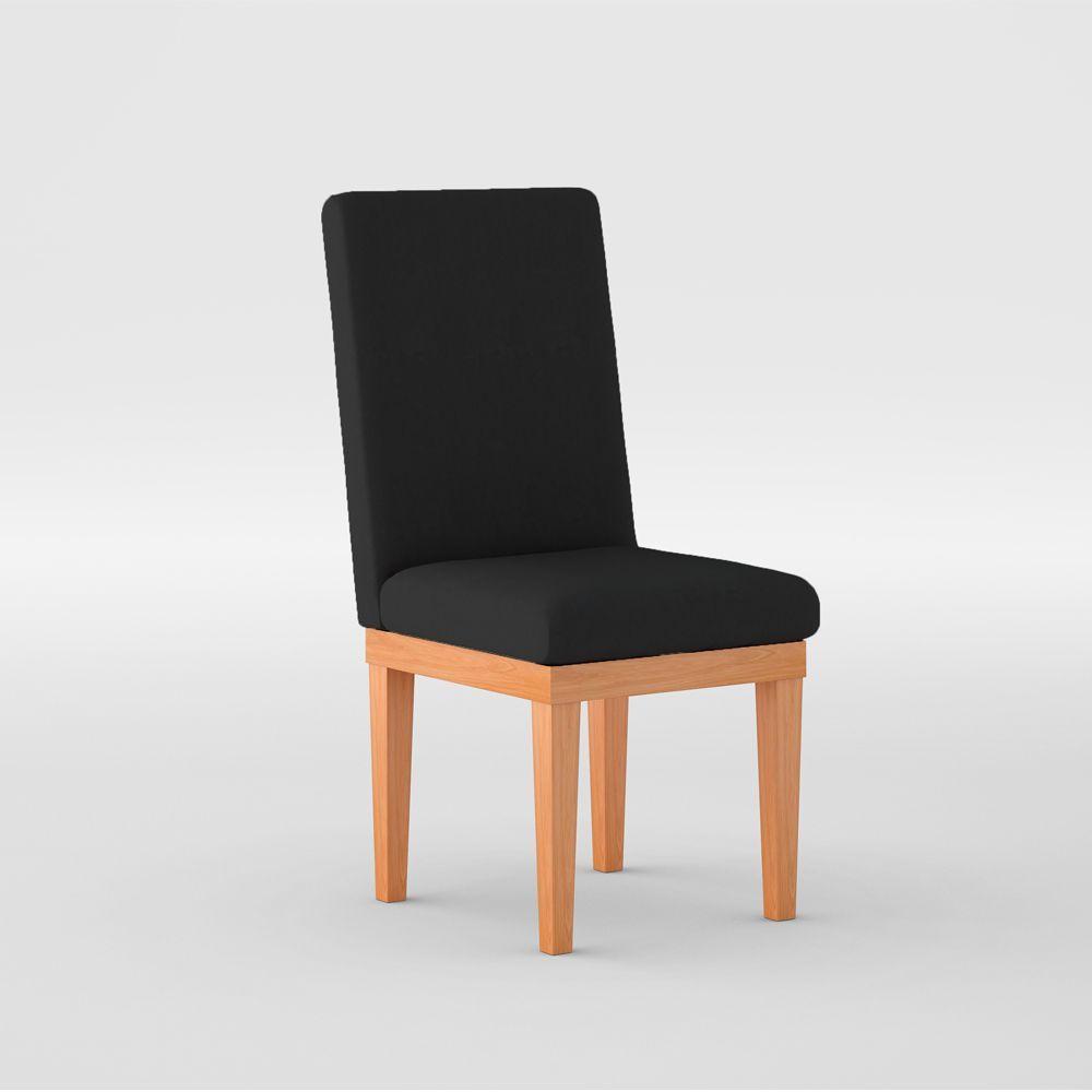 Cadeira Para Mesa De Jantar Estofada Reforçada preta - 3