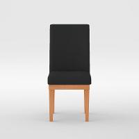 Cadeira Para Mesa De Jantar Estofada Reforçada preta - 1