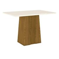 Conjunto Sala De Jantar Tampo Mdf Canto Reto 120 Cm 04 Cadeiras Daryna Henn Nature Com Off White E Linho - 10