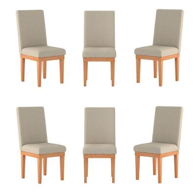 Kit Cadeiras Mesa De Jantar Bege