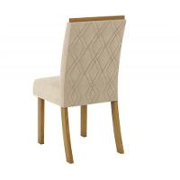 Conjunto de 02 Cadeiras Estofadas Vita Henn Nature com Linho