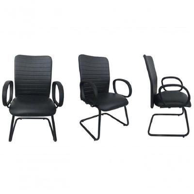 03 Cadeiras Para Escritório Encosto Gomado Livorno Preto