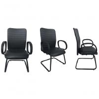 03 Cadeiras Para Escritório Encosto Gomado Livorno Preto - 1