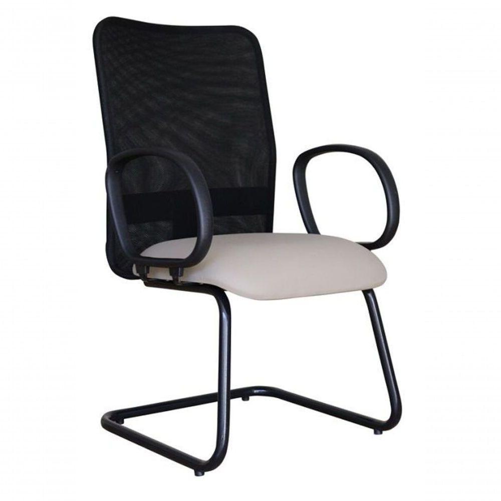 Cadeira Para Sala De Reunião Com Tela Mesh Peruggia Cinza - 1