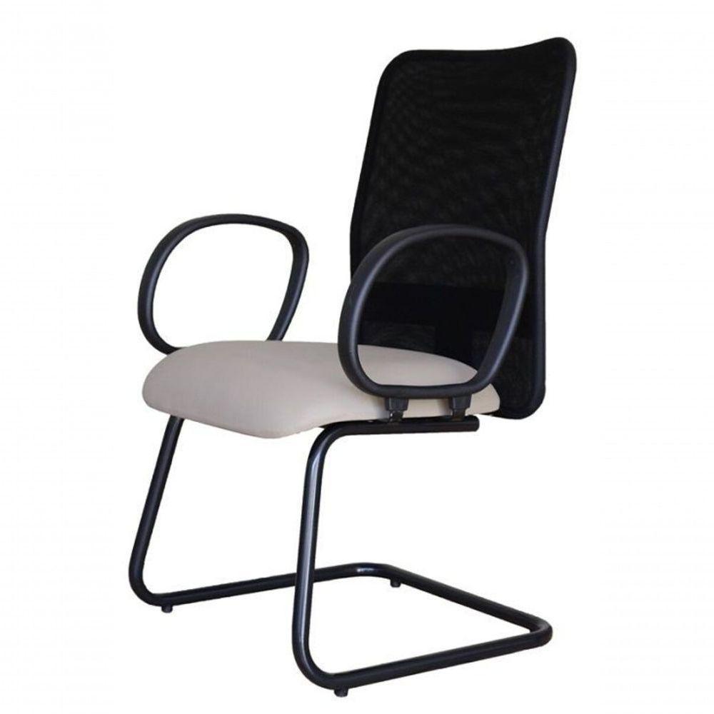 Cadeira Para Sala De Reunião Com Tela Mesh Peruggia Cinza - 3