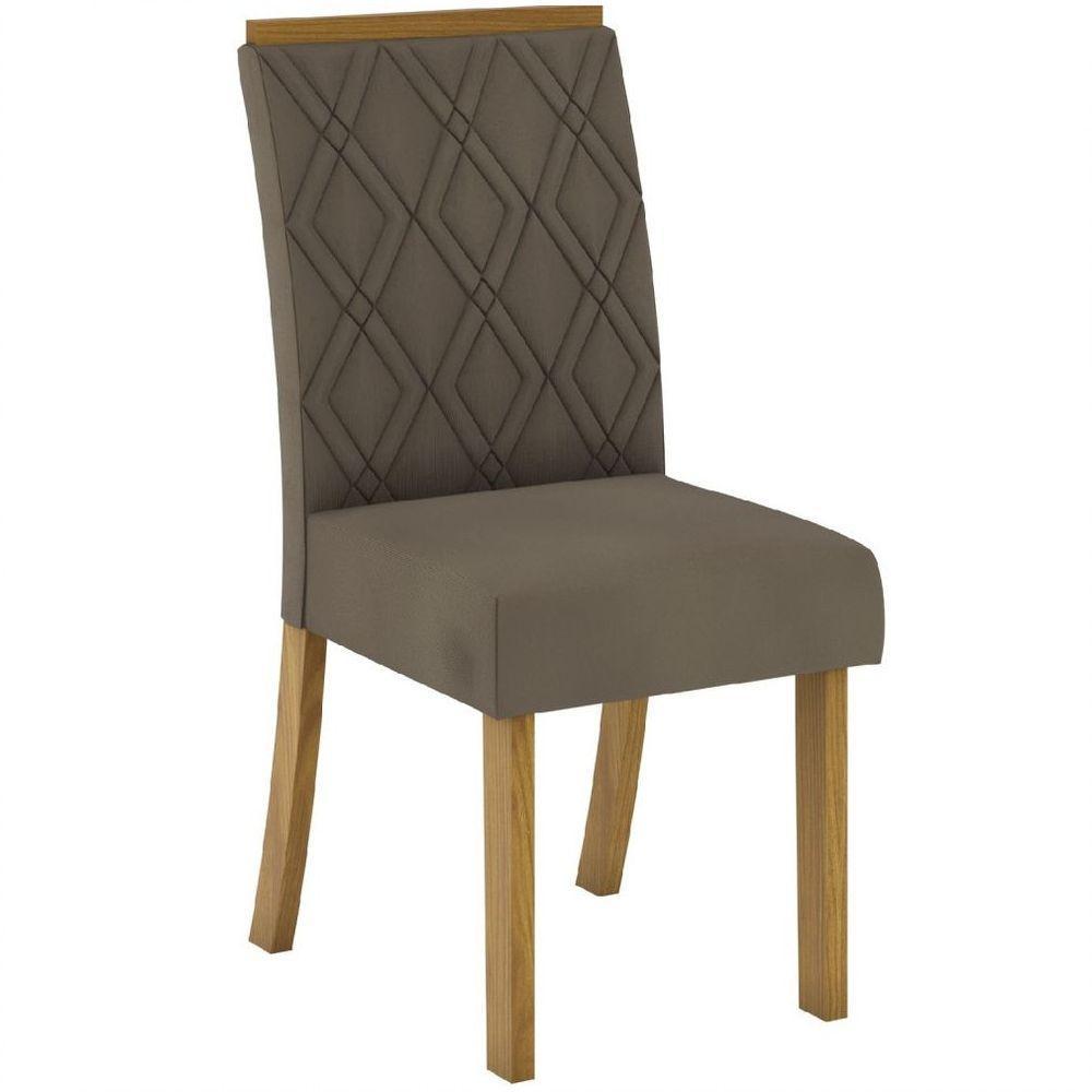 Conjunto de 02 Cadeiras Estofadas Vita Henn Nature com Bege - 2