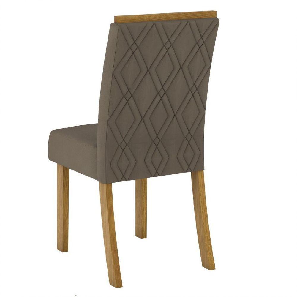 Conjunto de 02 Cadeiras Estofadas Vita Henn Nature com Bege - 3