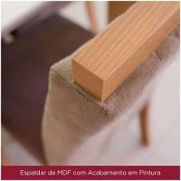 Conjunto de 02 Cadeiras Estofadas Vita Henn Nature com Bege - 6