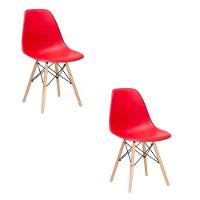 Kit 02 Cadeira Charles Eames Eiffel - Vermelho Vermelho - 1